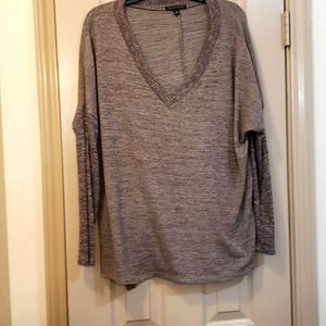 Soft burgundy greyish top XL